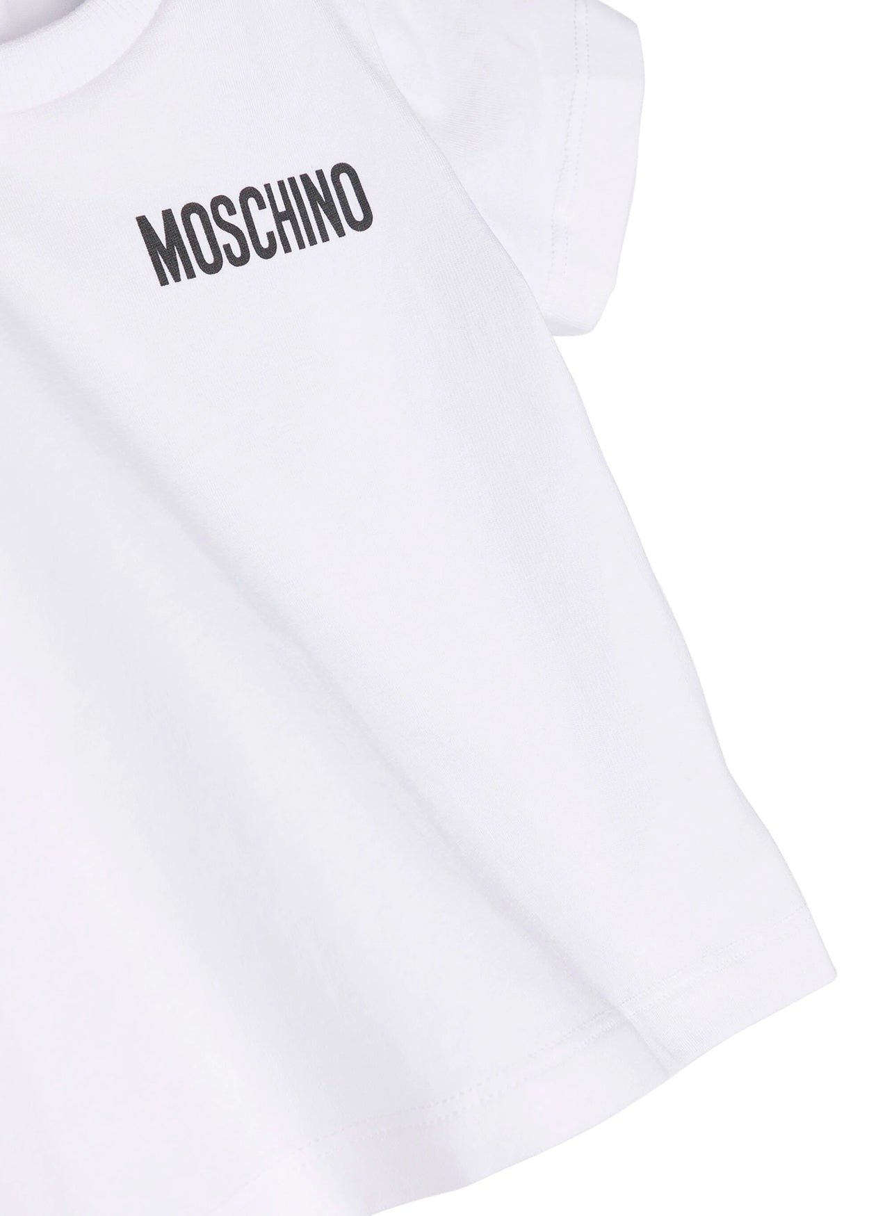 Moschino Kids Salopette Grigia Teddy Bear con T-shirt