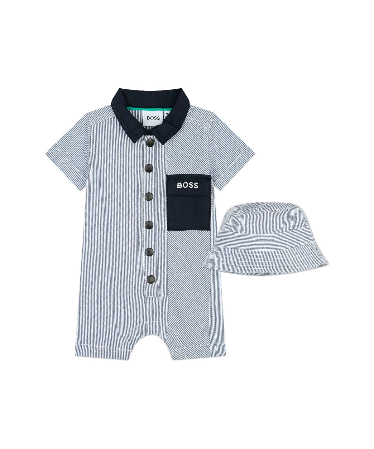 Boss Kids Pagliaccetto con Cappelllino a Righe