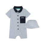 Boss Kids Pagliaccetto con Cappelllino a Righe