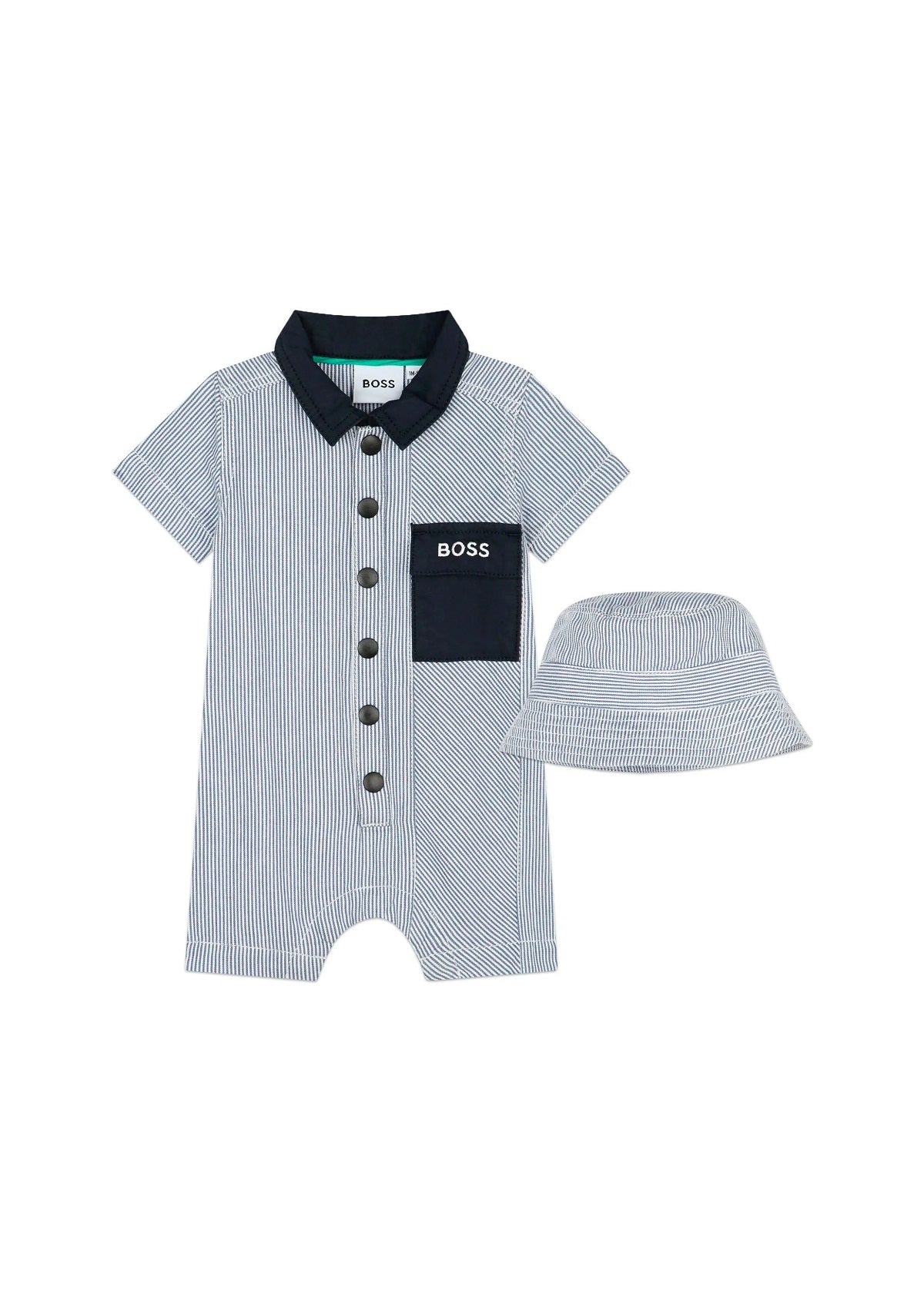 Boss Kids Pagliaccetto con Cappelllino a Righe