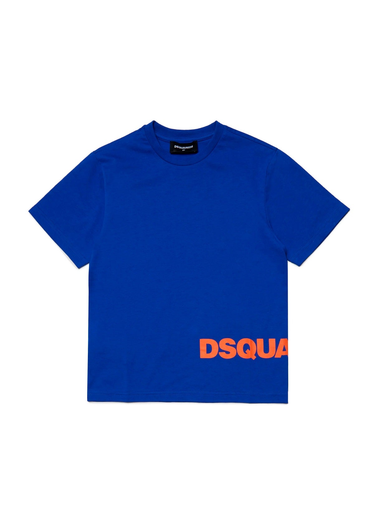 Dsquared2 Kids T-shirt Blu con Logo a Contrasto