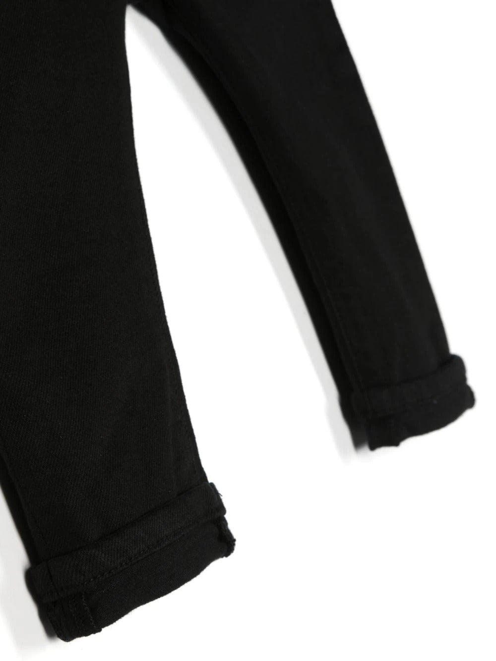 Pantaloni Dritti Neri per Neonati | Applicazione Logo Posteriore | Vita Elasticizzata | Stile Classico