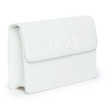 N°21 Kids Borsa a Spalla Bianca con Placca Logo in Finta Pelle