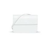 N°21 Kids Borsa a Spalla Bianca con Placca Logo in Finta Pelle