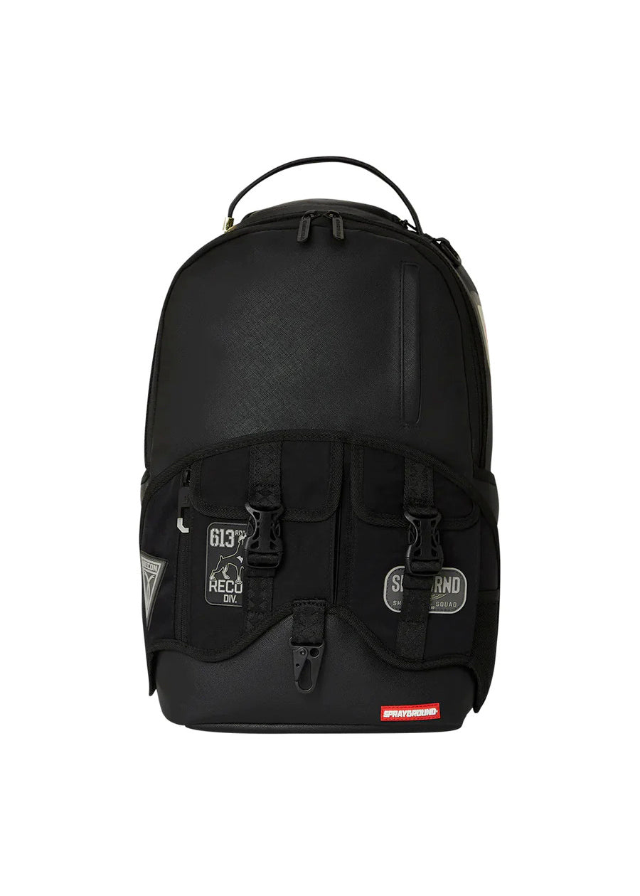 Sprayground Kids Zaino Nero Velcro 3 Sharks