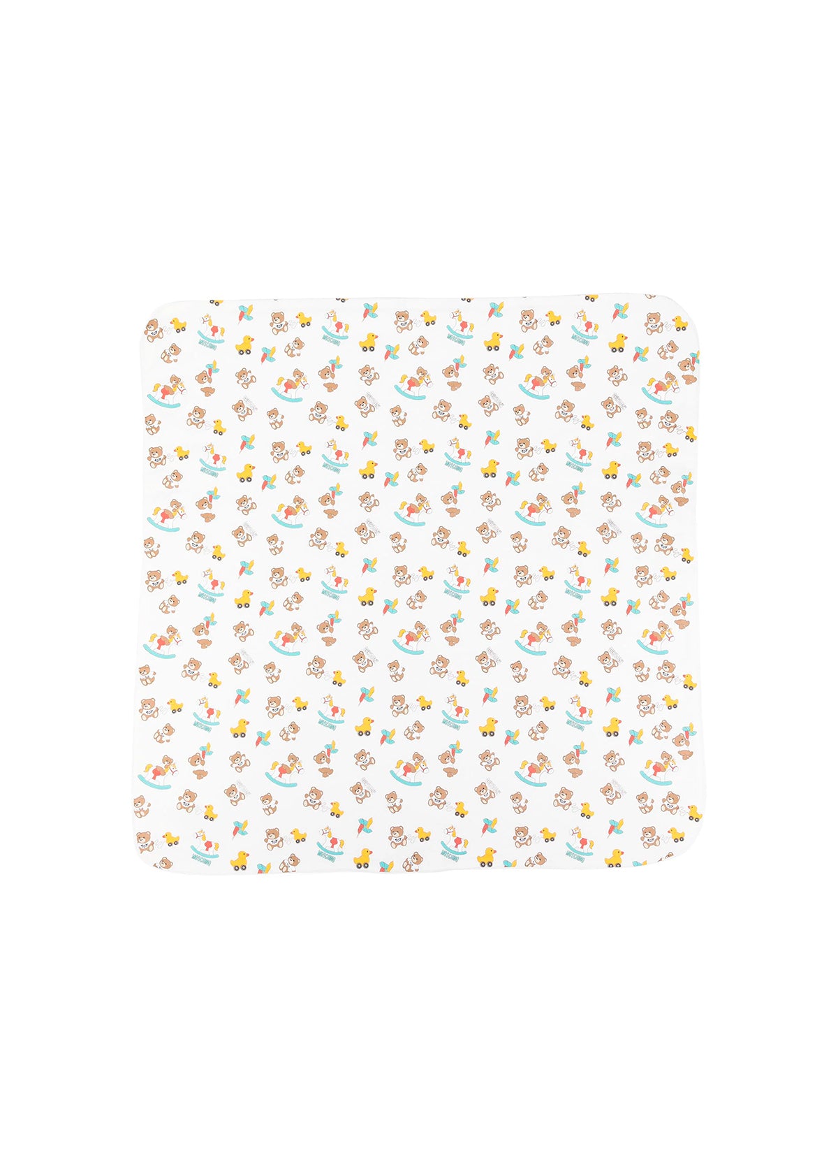 Moschino Kids Coperta Panna con Teddy Bear All-over