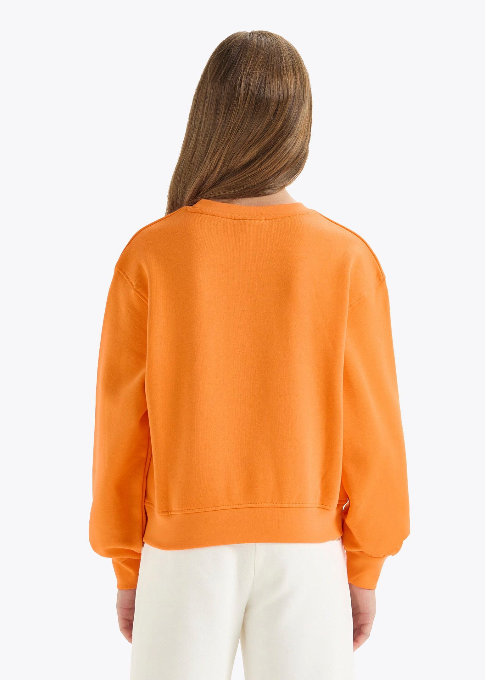 Felpa Girocollo Diadora Kids Arancione: Comfort e Stile per le Piccole Atlete