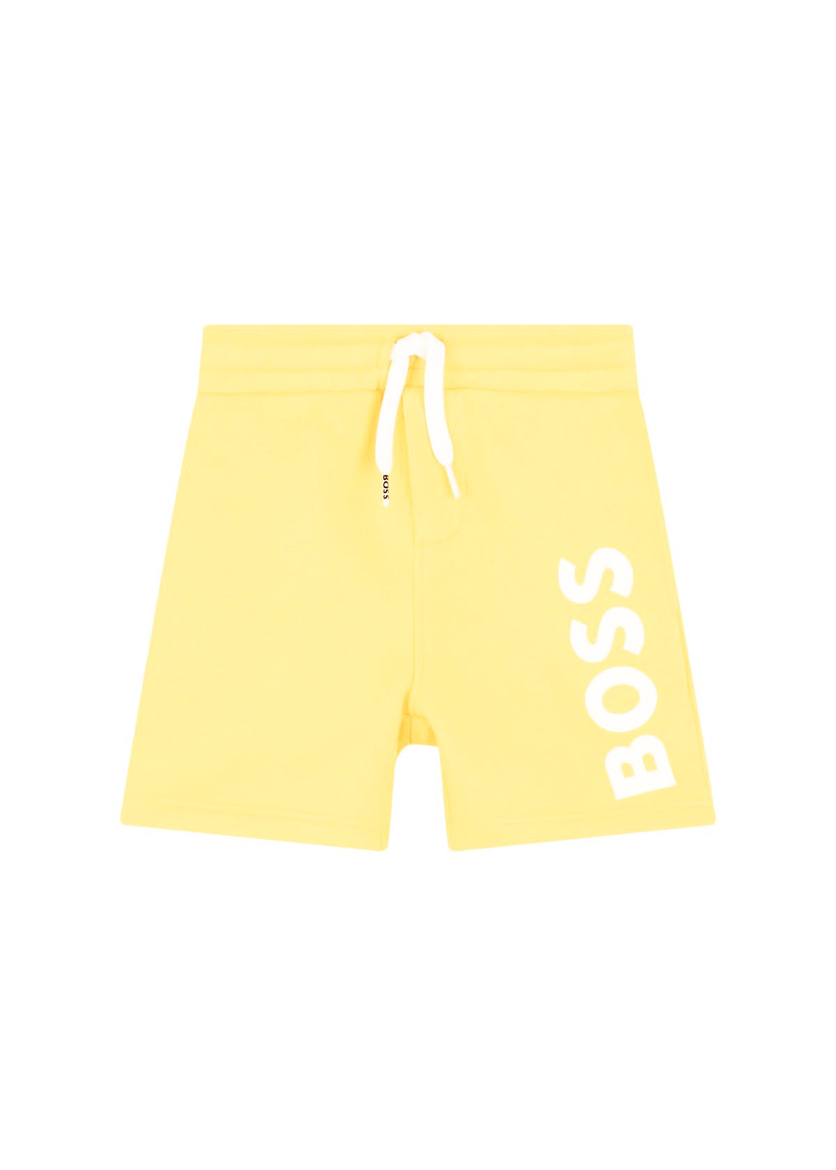 Boss Kids Short Giallo con Stampa Logo per Neonati