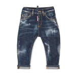 Jeans DSquared2 Kids Sfumato con Cuciture a Contrasto | Composizione in Cotone ed Elastam