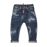 Jeans DSquared2 Kids Sfumato con Cuciture a Contrasto | Composizione in Cotone ed Elastam