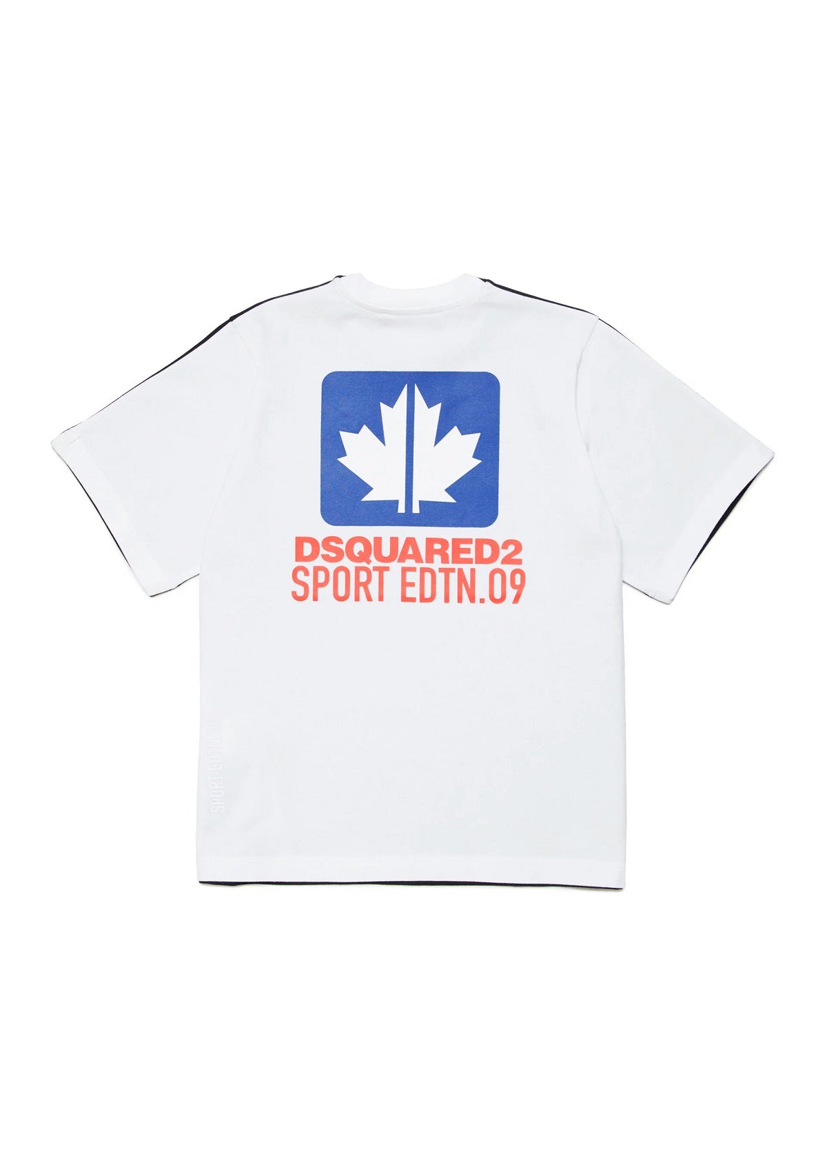 Dsquared2 Kids T-Shirt Bicolor con Grafica Leaf