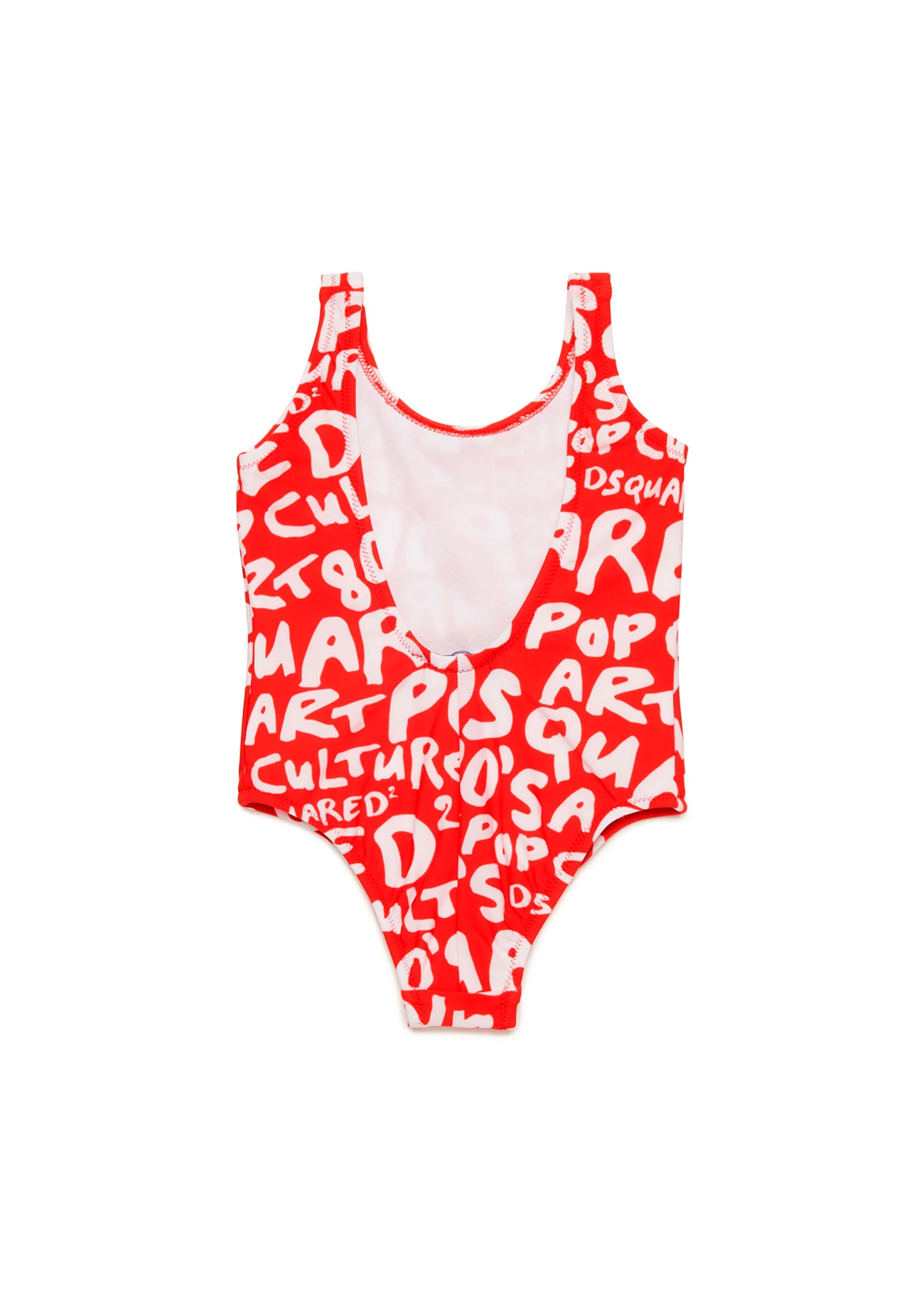 Dsquared2 Kids Costume Intero Rosso con Stampa Prouse All-over per Neonate