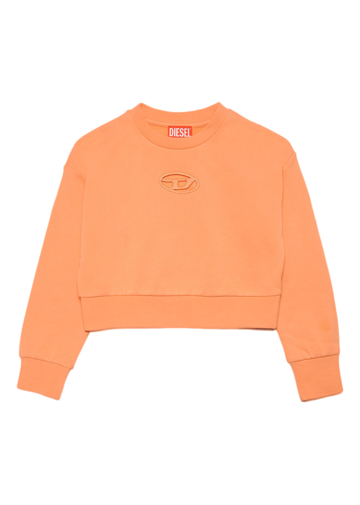 Diesel Kids Felpa Girocollo Pesca con Logo Oval D