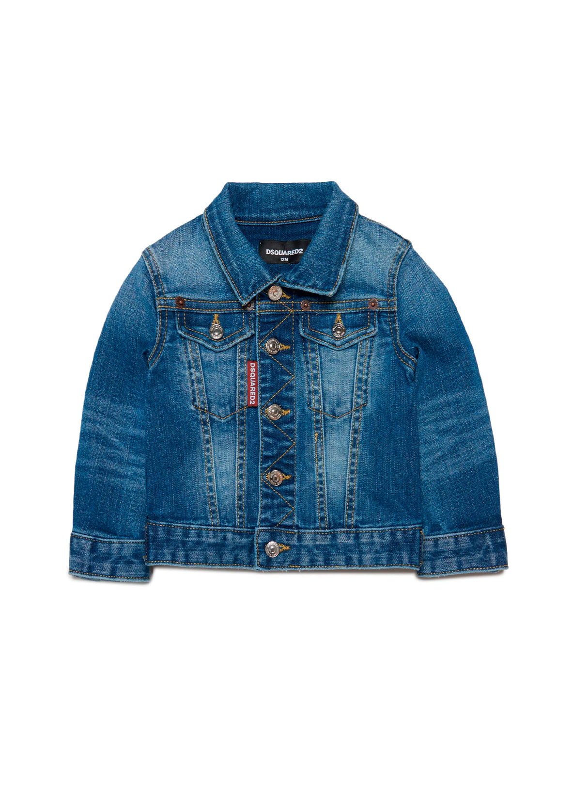 Dsquared2 Kids Giubbino di Jeans Sfumato per Neonati
