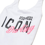 Dsquared2 Kids Costume Intero Bianco Icon Darling per Bambine