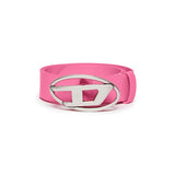 Diesel Kids Neon Pink Leather Belt with Oval D Logo