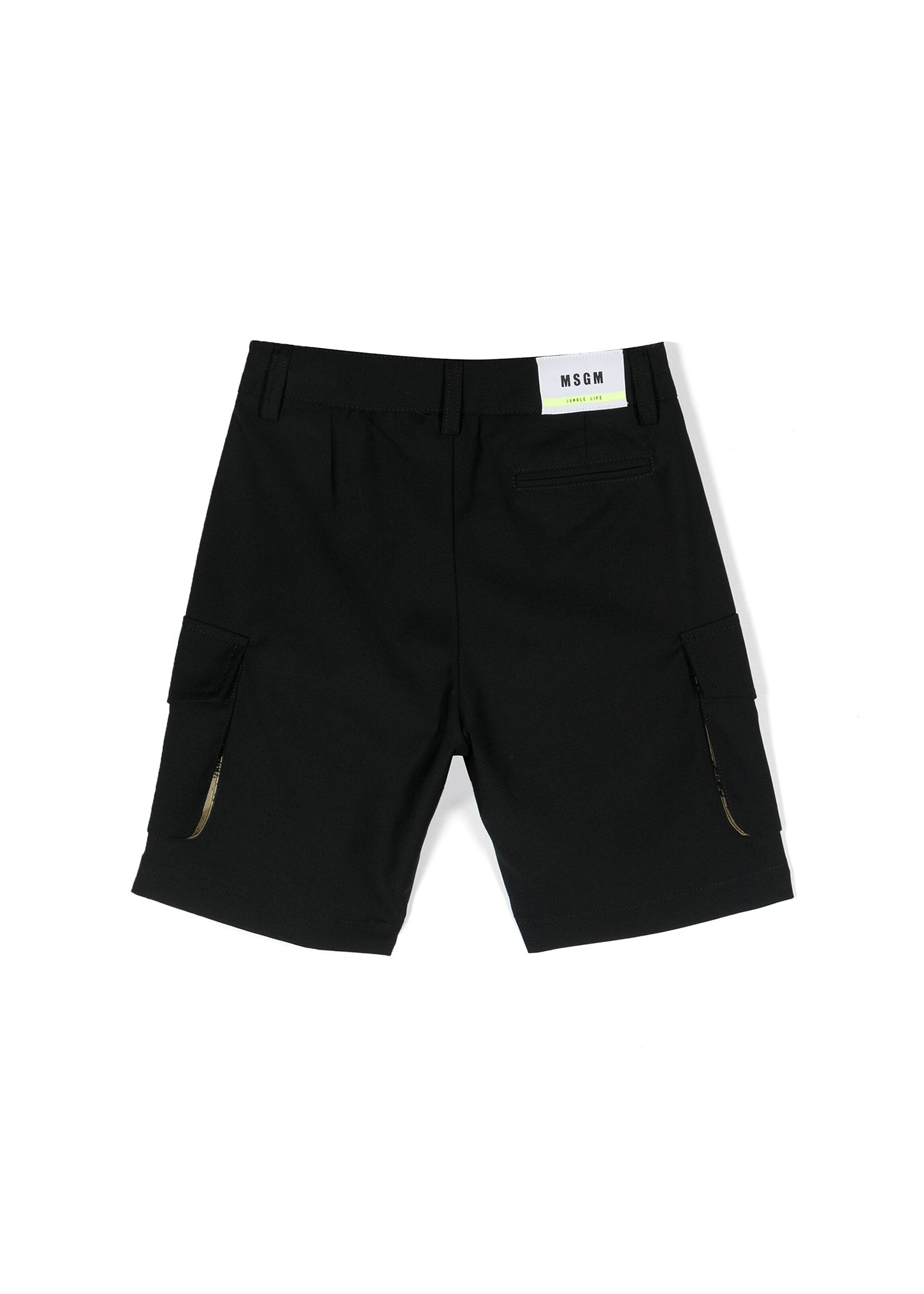 MSGM Kids Short Cargo Nero per Bambini