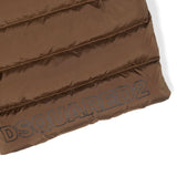 Piumino Imbottito DSquared2 Kids Marrone | Design Imbottito | Logo sulla Manica | Chiusura con Zip | Cappuccio Classico"