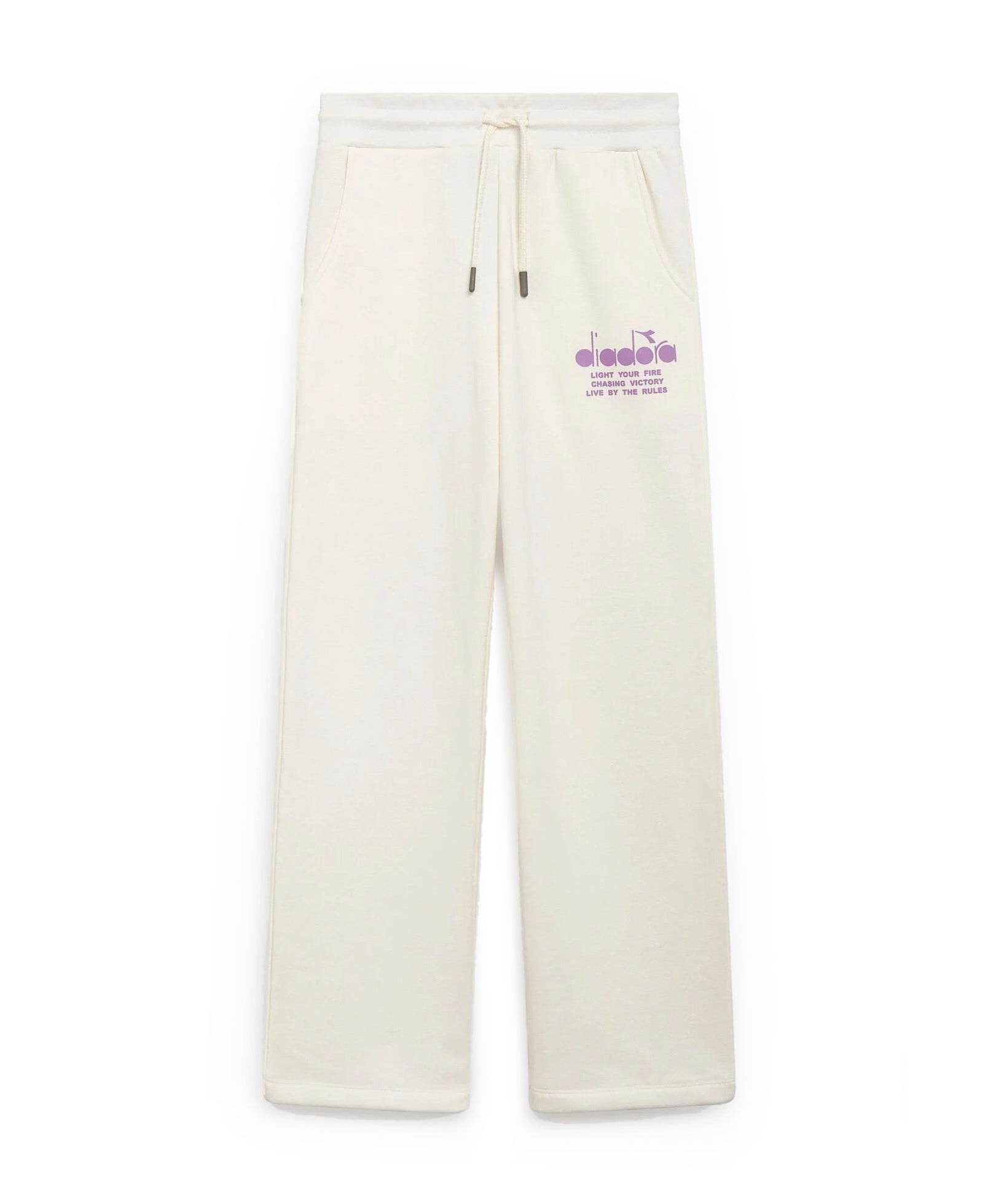 Pantalone Joggers Wide Logo Pastel Diadora Kids Crema: Comfort e Stile per le Giovani Atlete