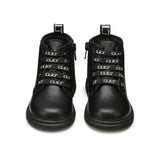 Cult Black Leather Amphibian for Newborns/Babies