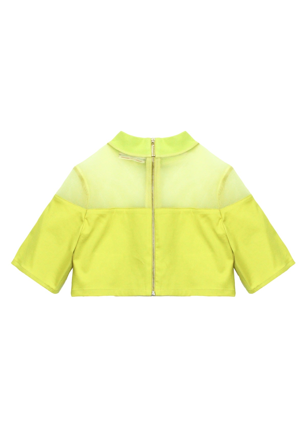 Elisabetta Franchi La Mia Bambina Camicia Crop Cedro con Logo