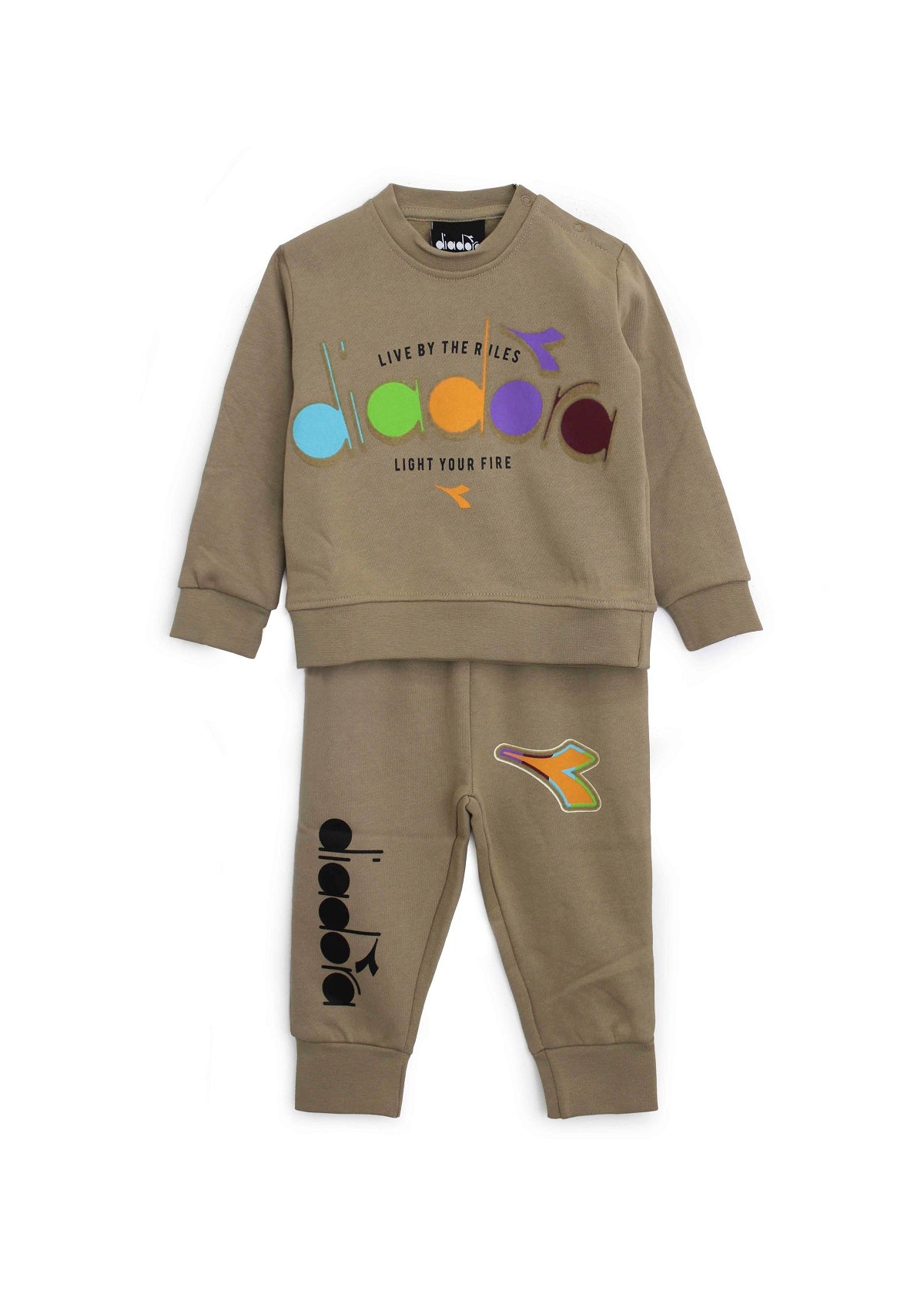 Diadora Kids Tuta Completa Beige per Neonati
