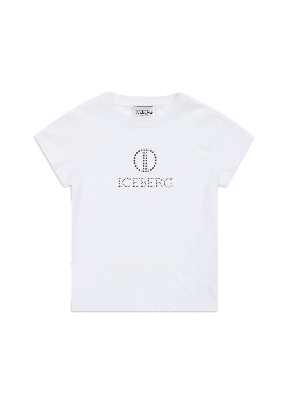 Iceberg Kids T-Shirt Bianca con Applicazioni per Bambine