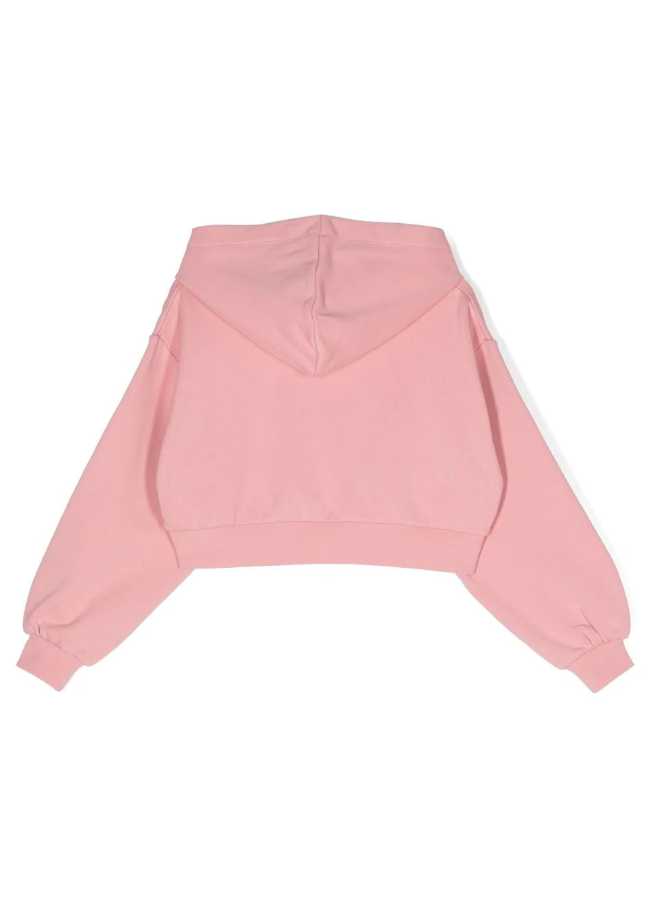 Diesel Kids Felpa con Cappuccio Crop Rosa con Logo Over 'D'
