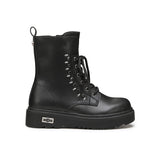 Cult Black Studded Leather Boot for Girls