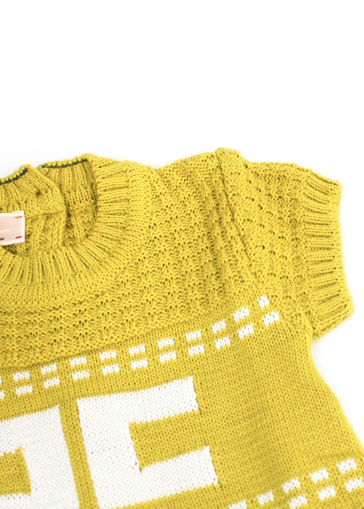 Elisabetta Franchi La Mia Bambina Pagliaccetto con Logo Jacquard Cedro/Avorio