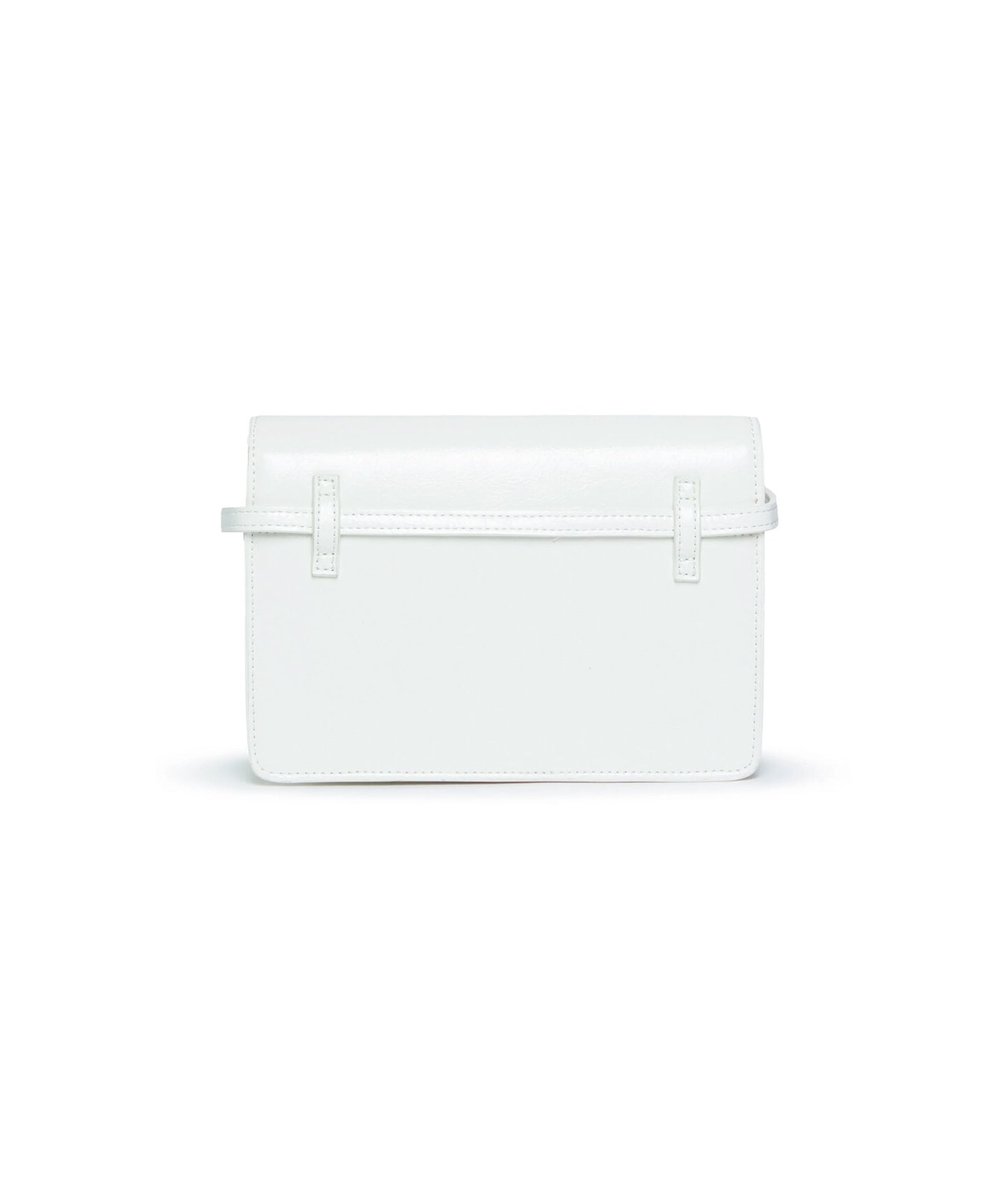 N°21 Kids Borsa a Spalla Bianca con Placca Logo in Finta Pelle