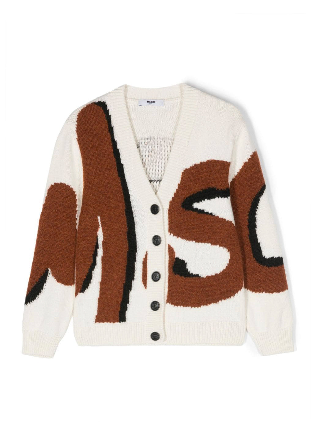 Cardigan MSGM Kids in Lana con Scollo a V