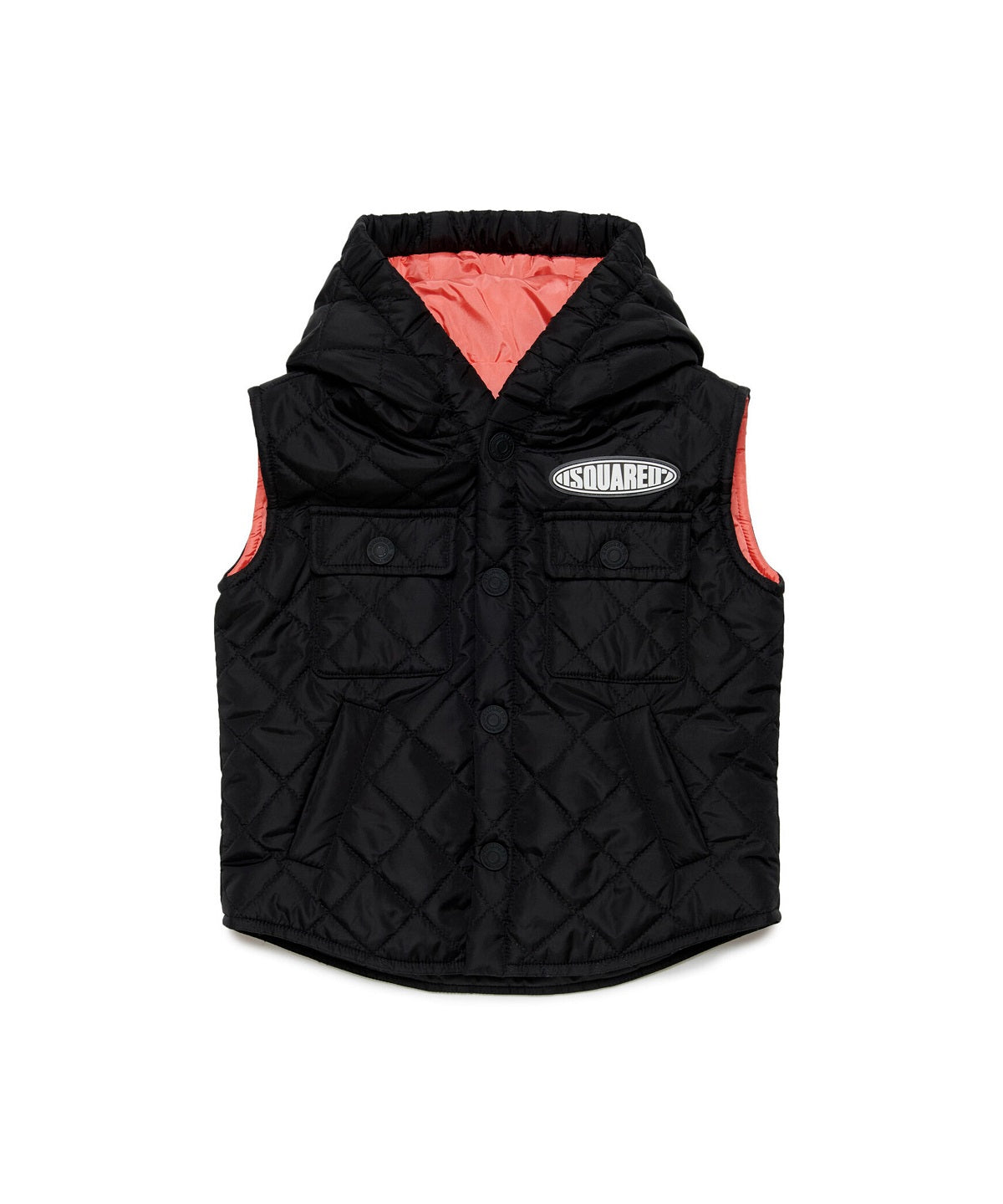 Dsquared2 Piumino Smanicato con Patch Logo Surf per Neonati