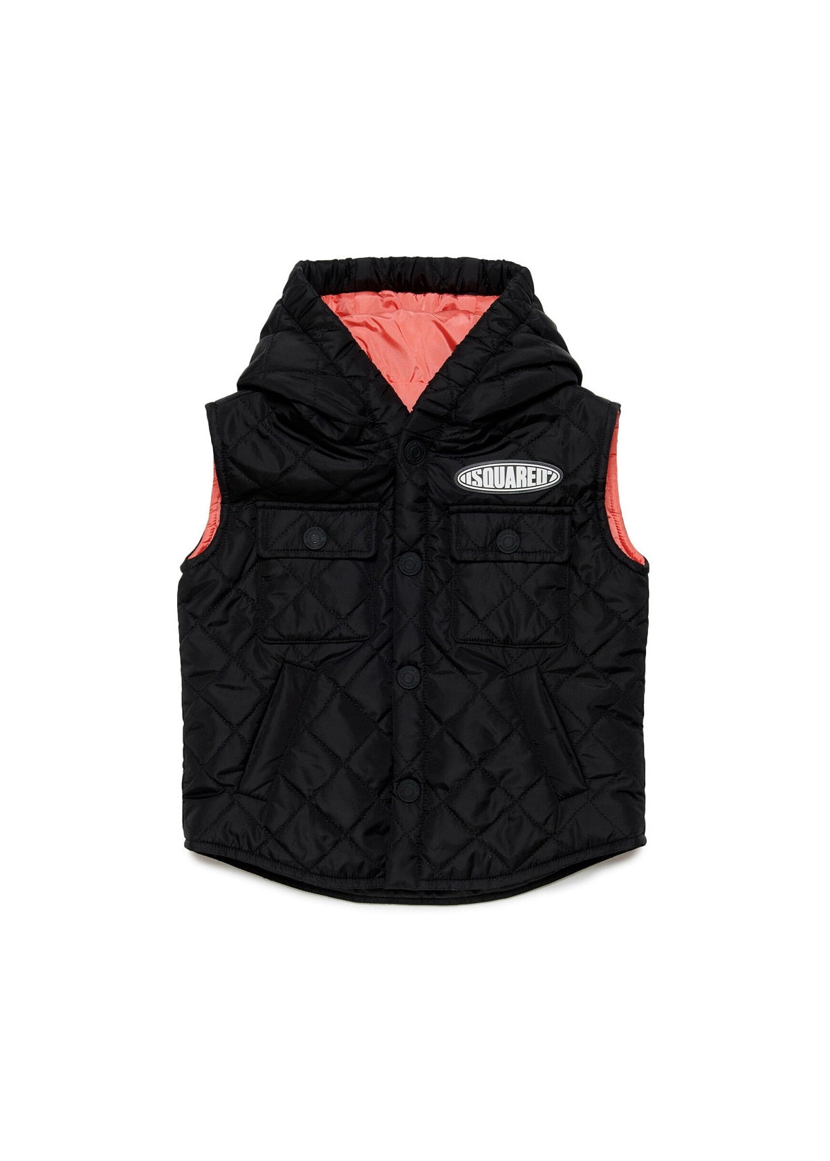 Dsquared2 Piumino Smanicato con Patch Logo Surf per Neonati