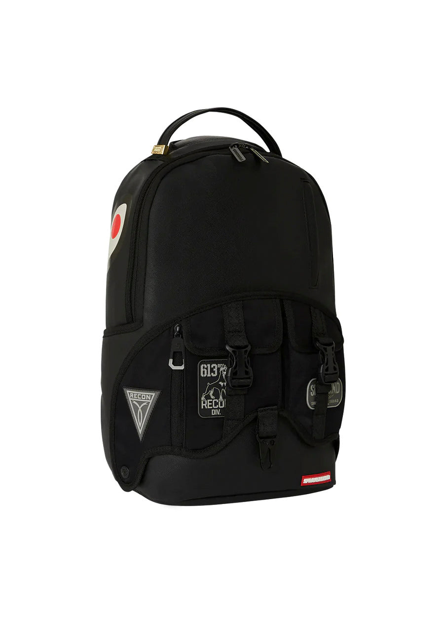 Sprayground Kids Zaino Nero Velcro 3 Sharks