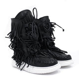 Jammers Girls Black Leather Boot