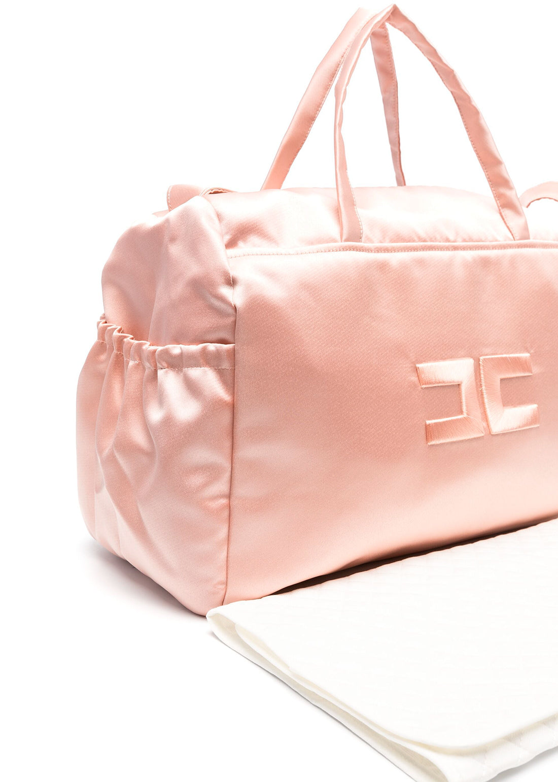 Elisabetta Franchi La Mia Bambina Borsa Mamma Desert Rose in Raso con Fasciatoio