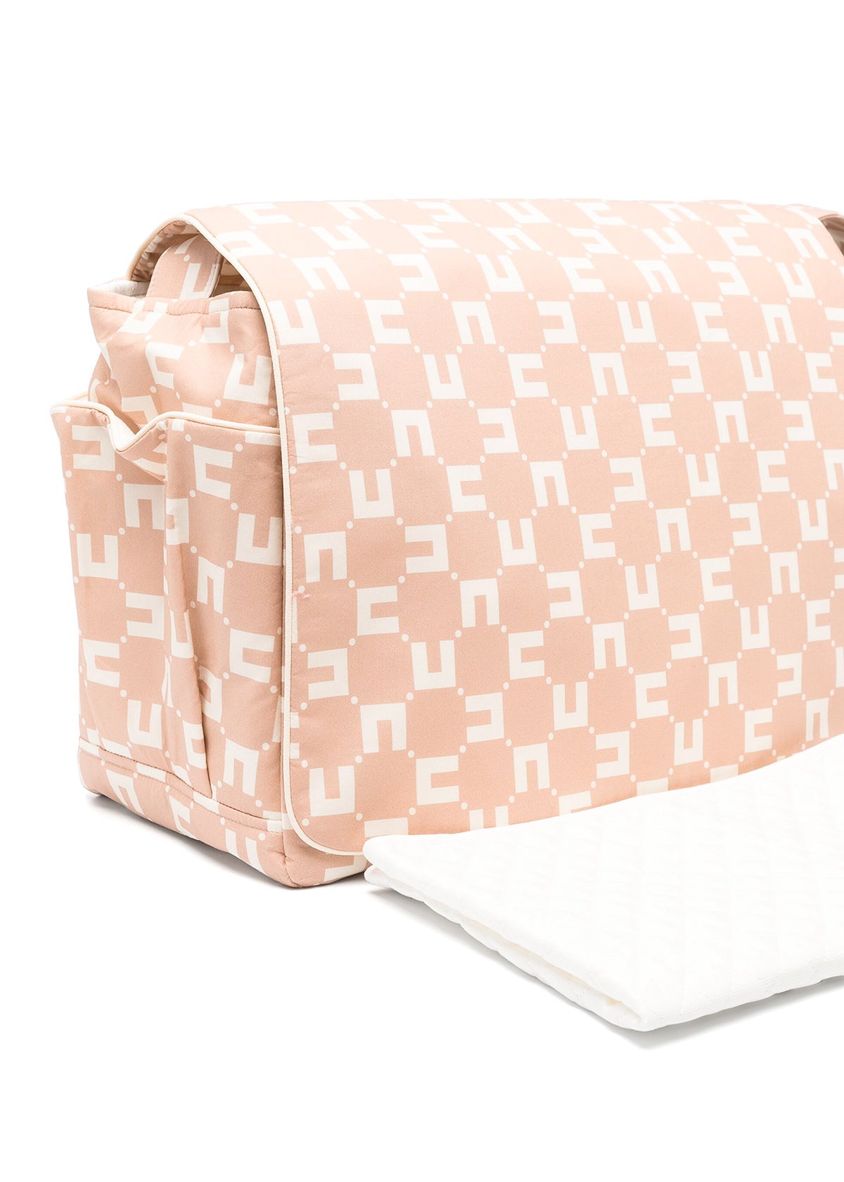 Elisabetta Franchi La Mia Bambina Borsa Mamma con Fasciatoio Nude/Burro