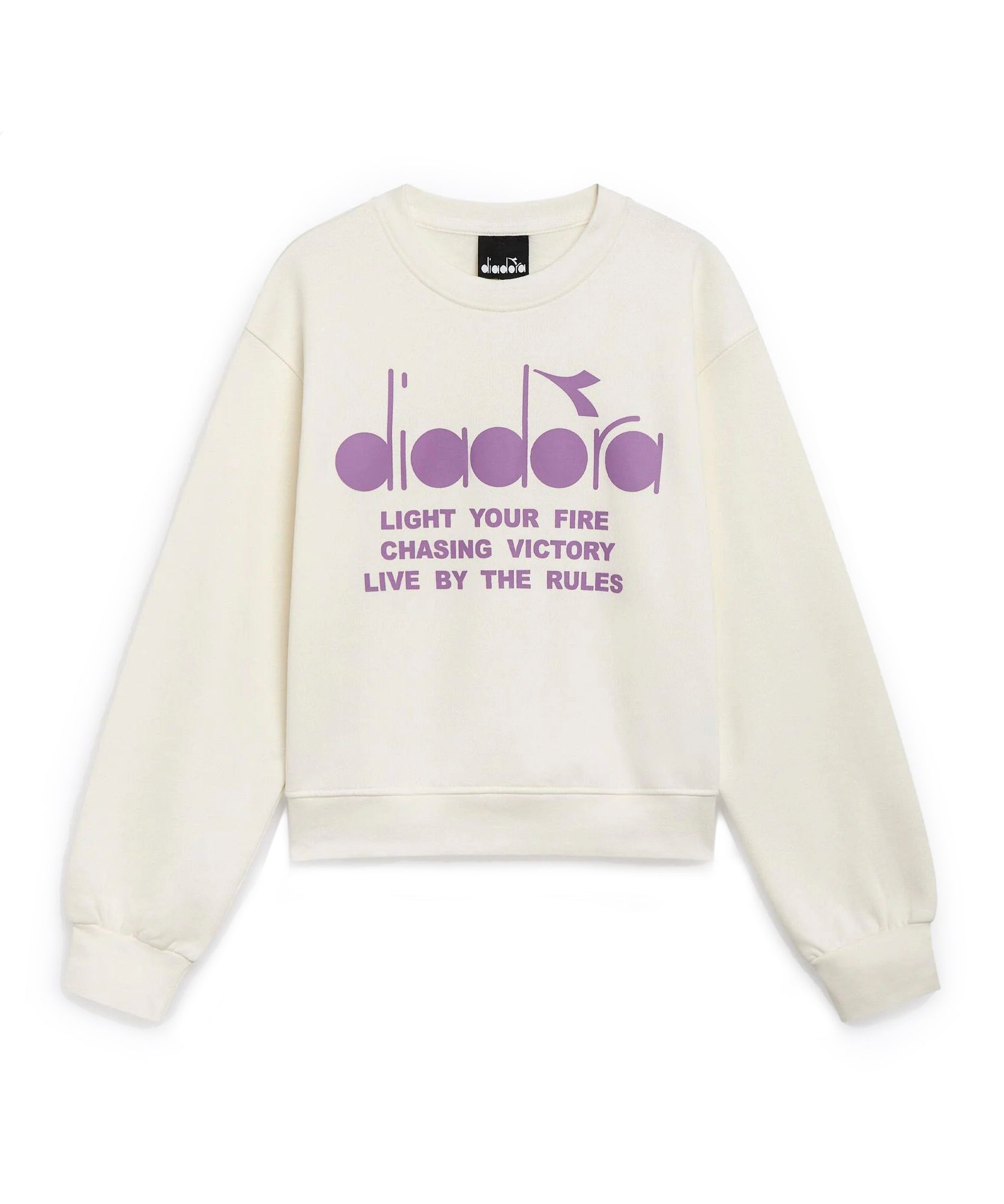 Felpa Girocollo Logo Pastel Diadora Kids Crema: Comfort e Stile per le Piccole Fashioniste