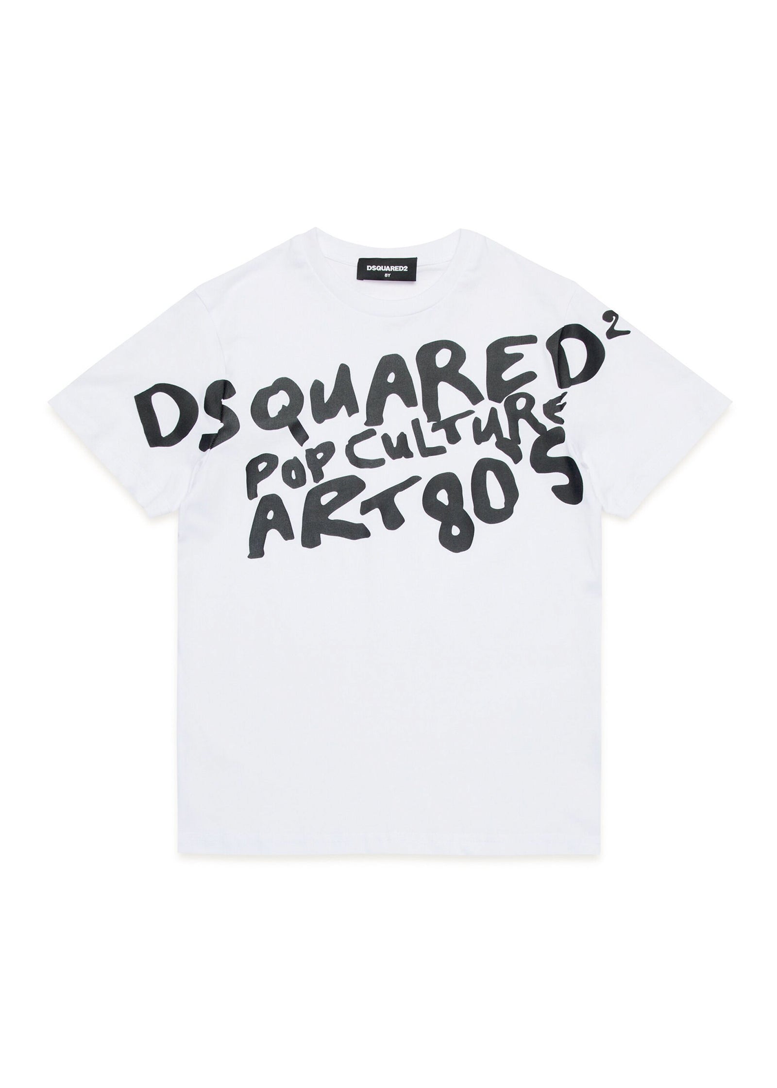 Dsquared2 Kids T-Shirt Bianca con Stampa Pop Culture
