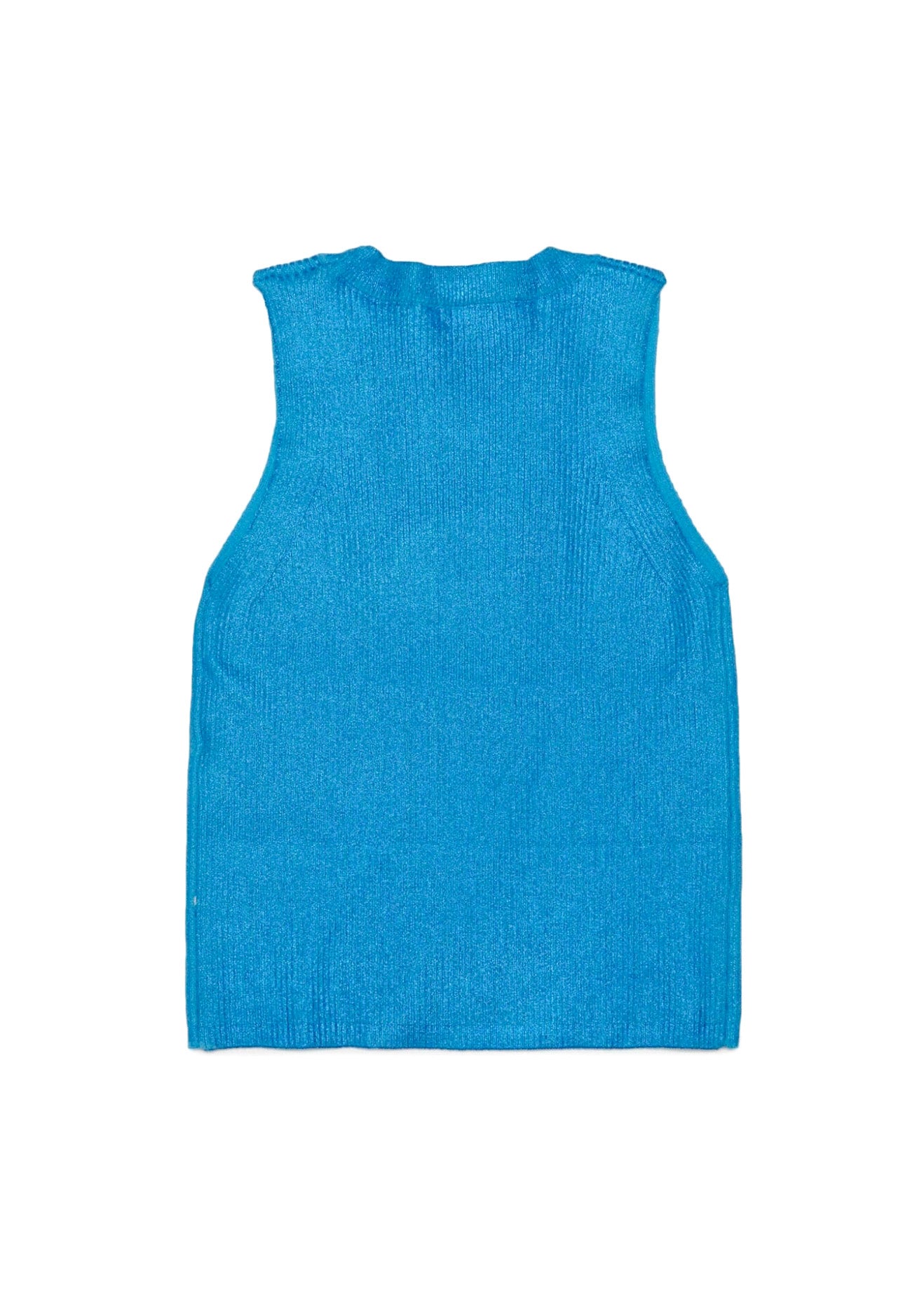Diesel Kids Canotta in Cotone Metallizzato con placca Oval D