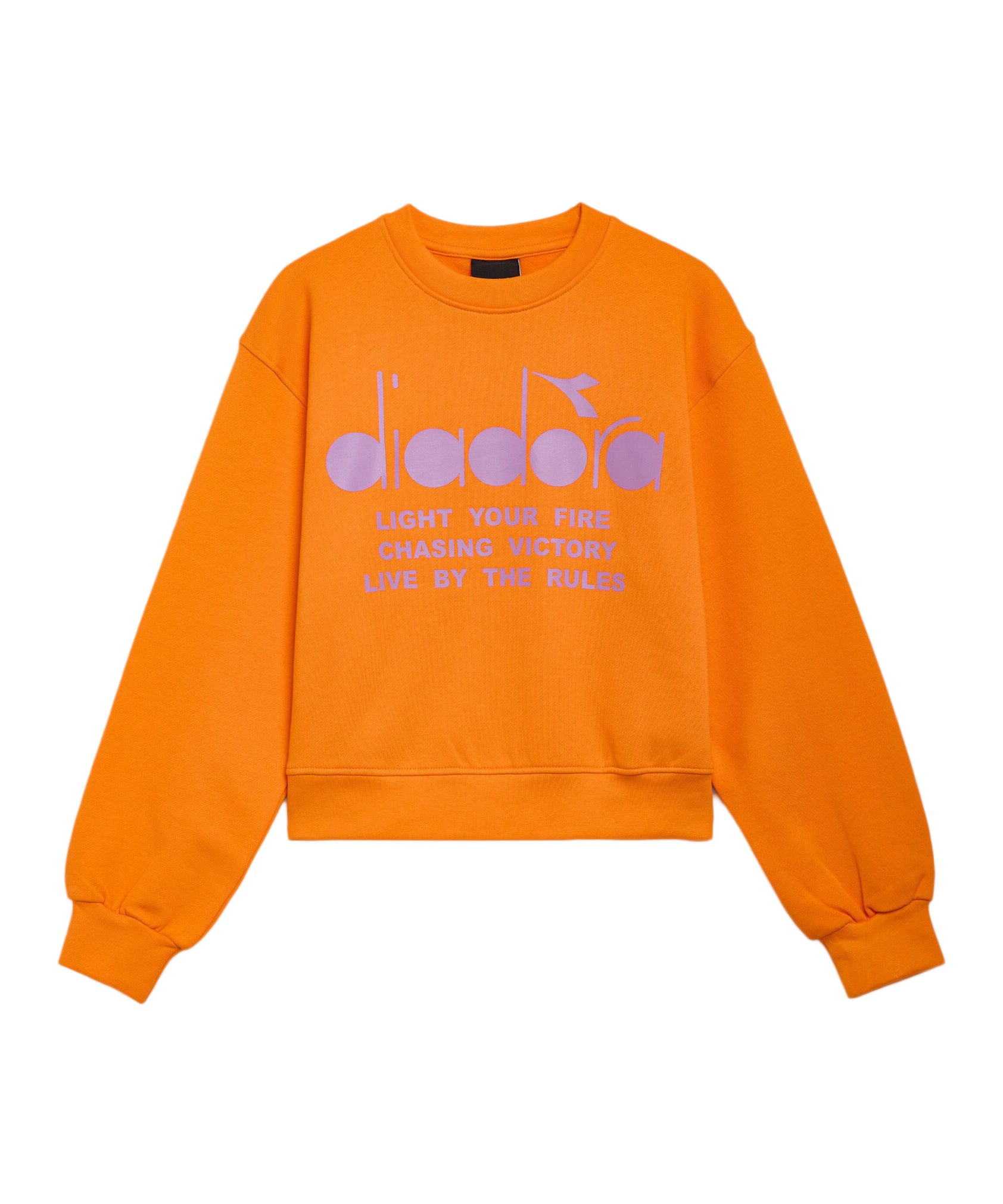 Felpa Girocollo Diadora Kids Arancione: Comfort e Stile per le Piccole Atlete