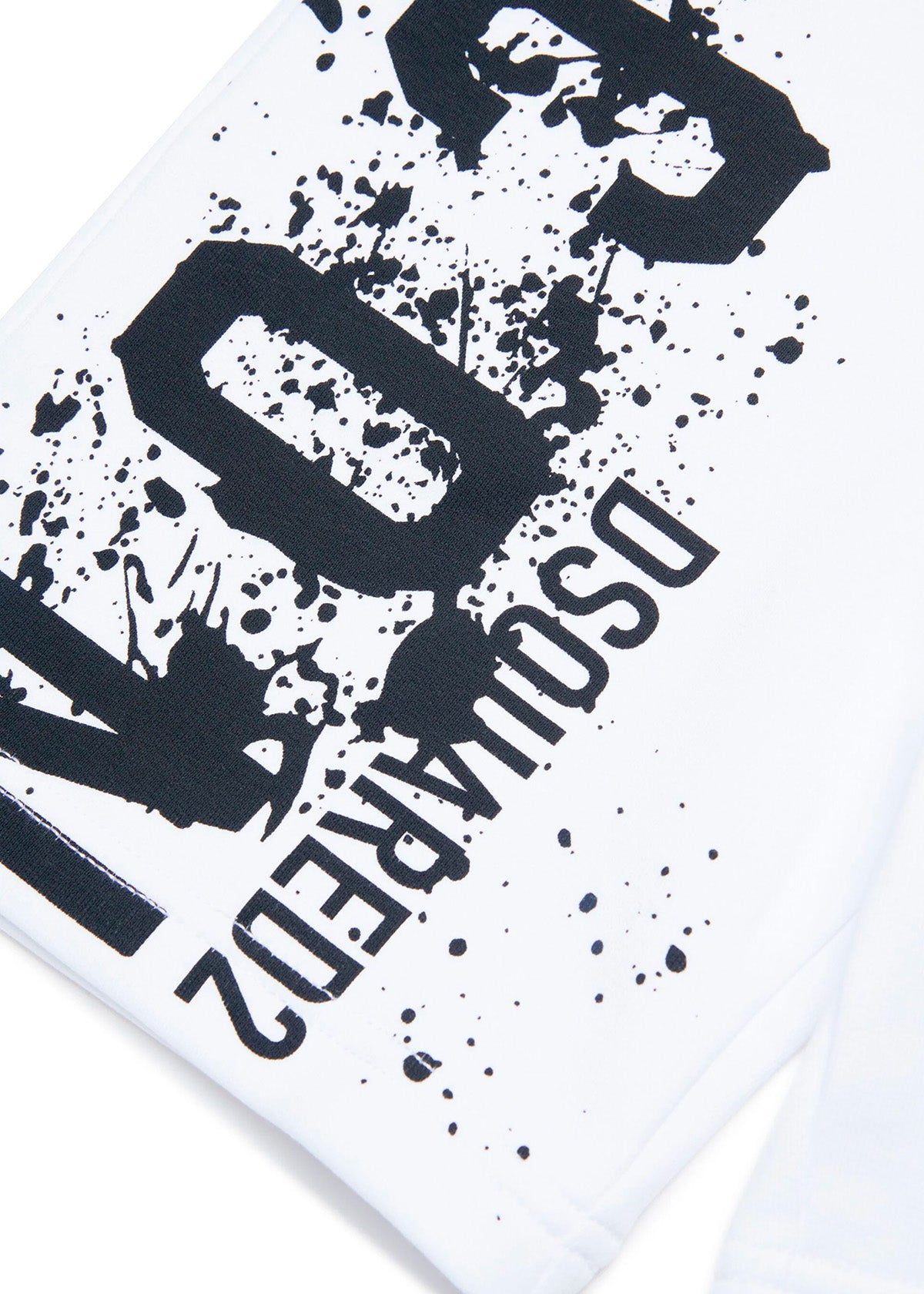 Dsquared2 Kids Short Bianco con Grafica Icon Splatter per Bambini