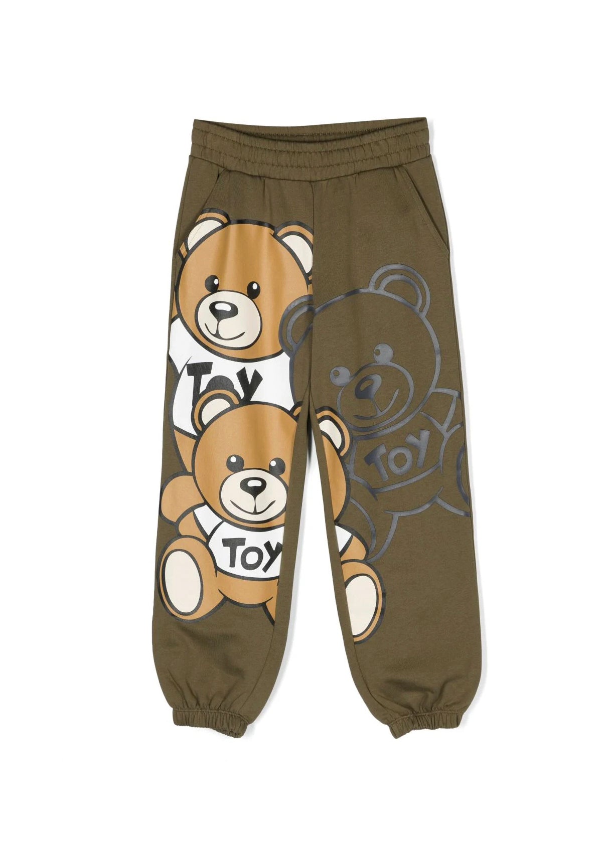 Pantaloni Jogging Verde Oliva Teddy Bear Moschino Kids: Comfort e Stile Gioioso
