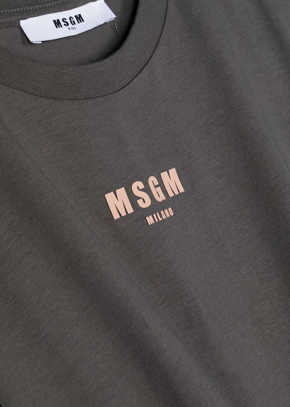MSGM Kids Canotta Piombo con stampa Logo per Bambini