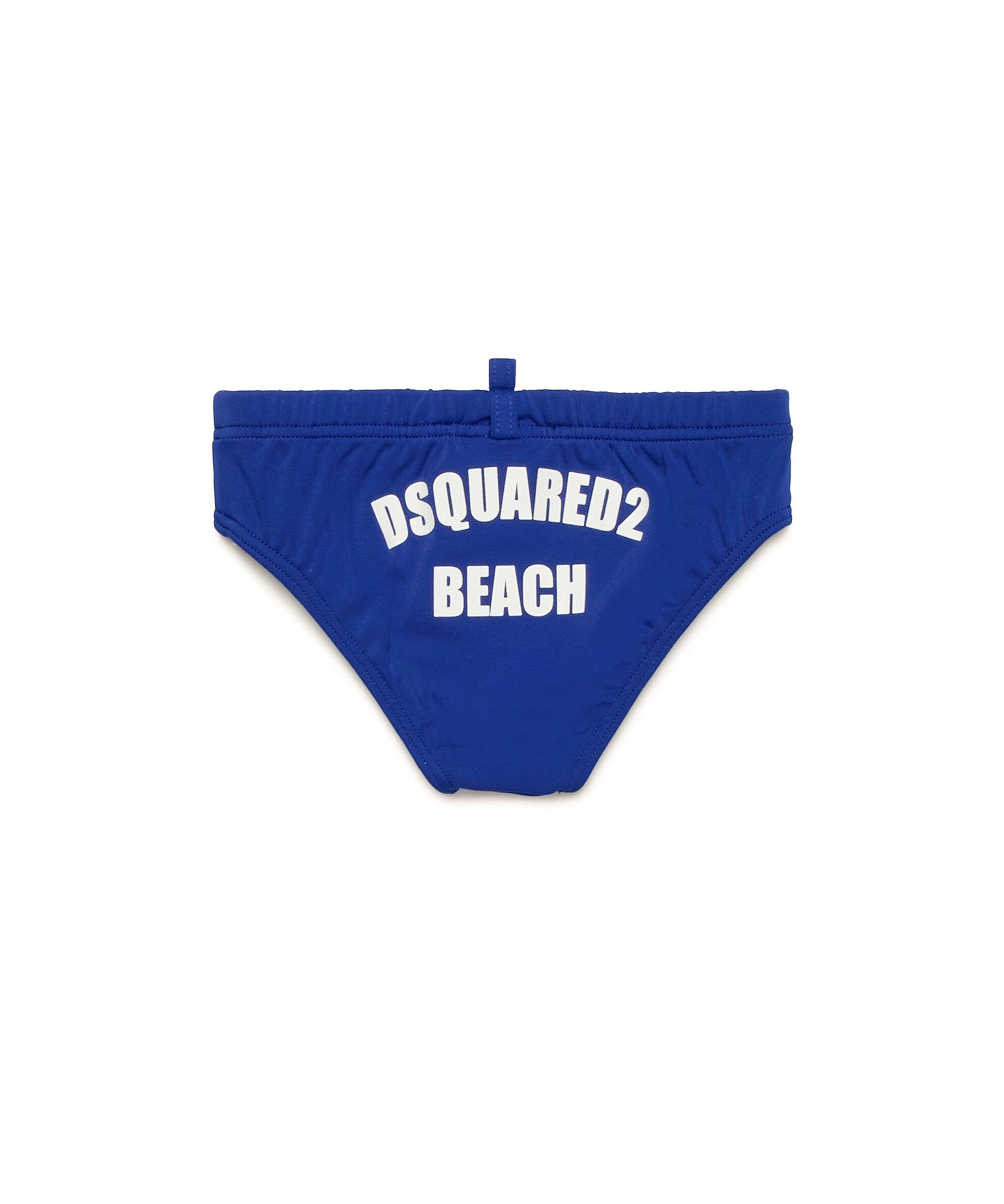 Dsquared2 Kids Costume Slip Blu con Grafica Beach per Neonati