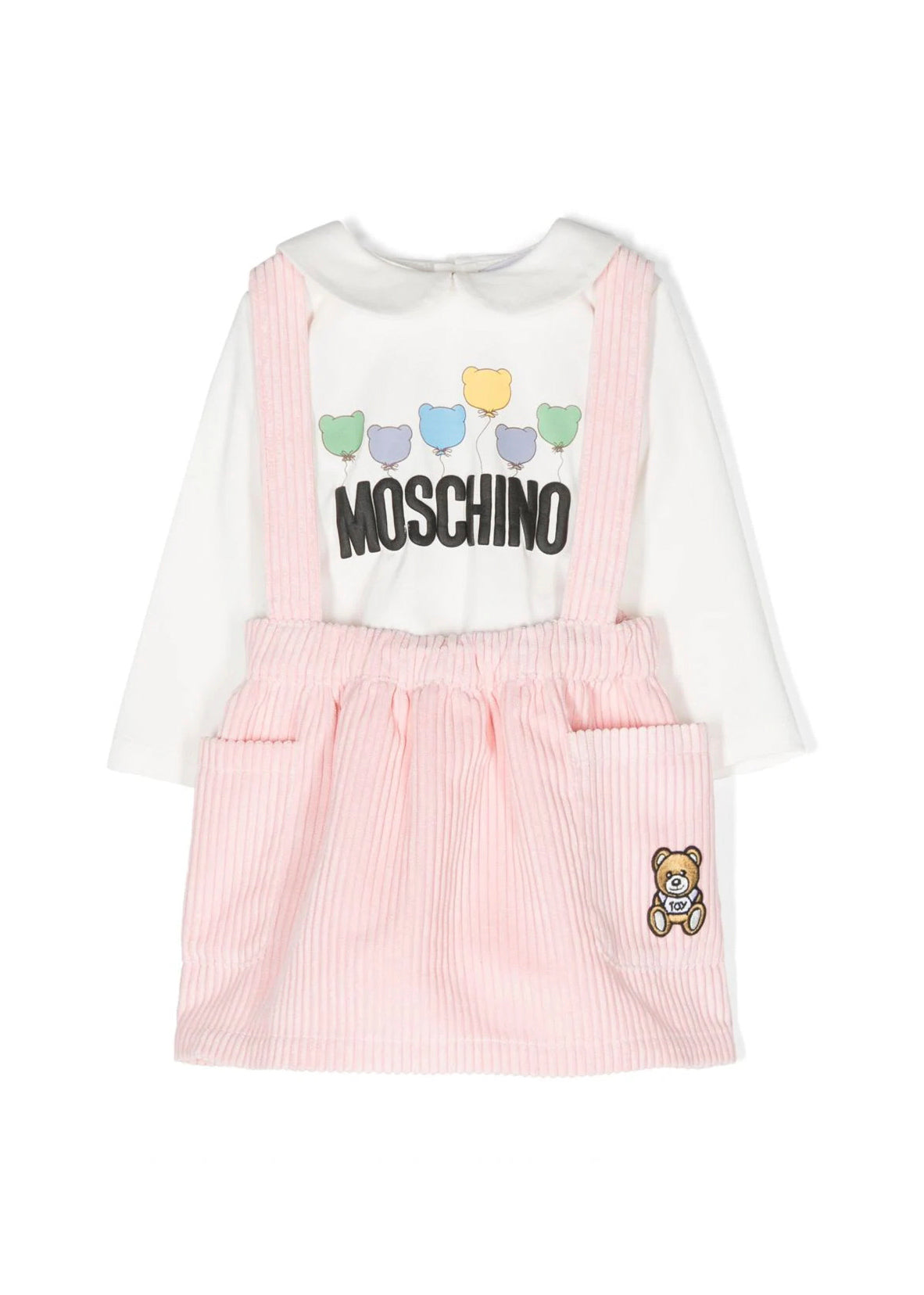 Completo Moschino Kids Salopette Rosa: Eleganza e Comodità per la Tua Principessa