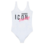 Dsquared2 Kids Costume Intero Bianco Icon Darling per Bambine
