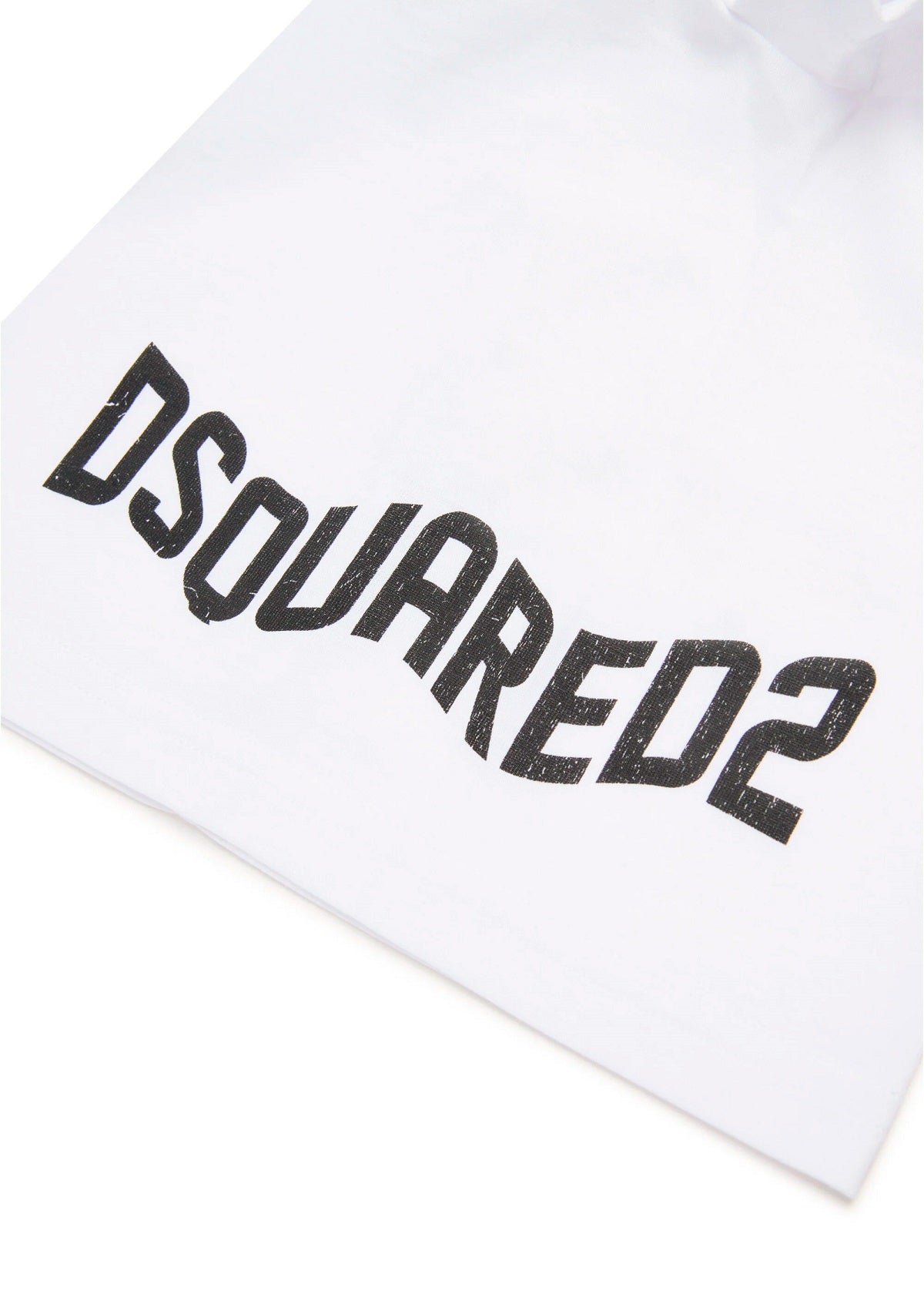 Dsquared2 Kids T-shirt Bianca con Logo Effetto Wave per Neonati