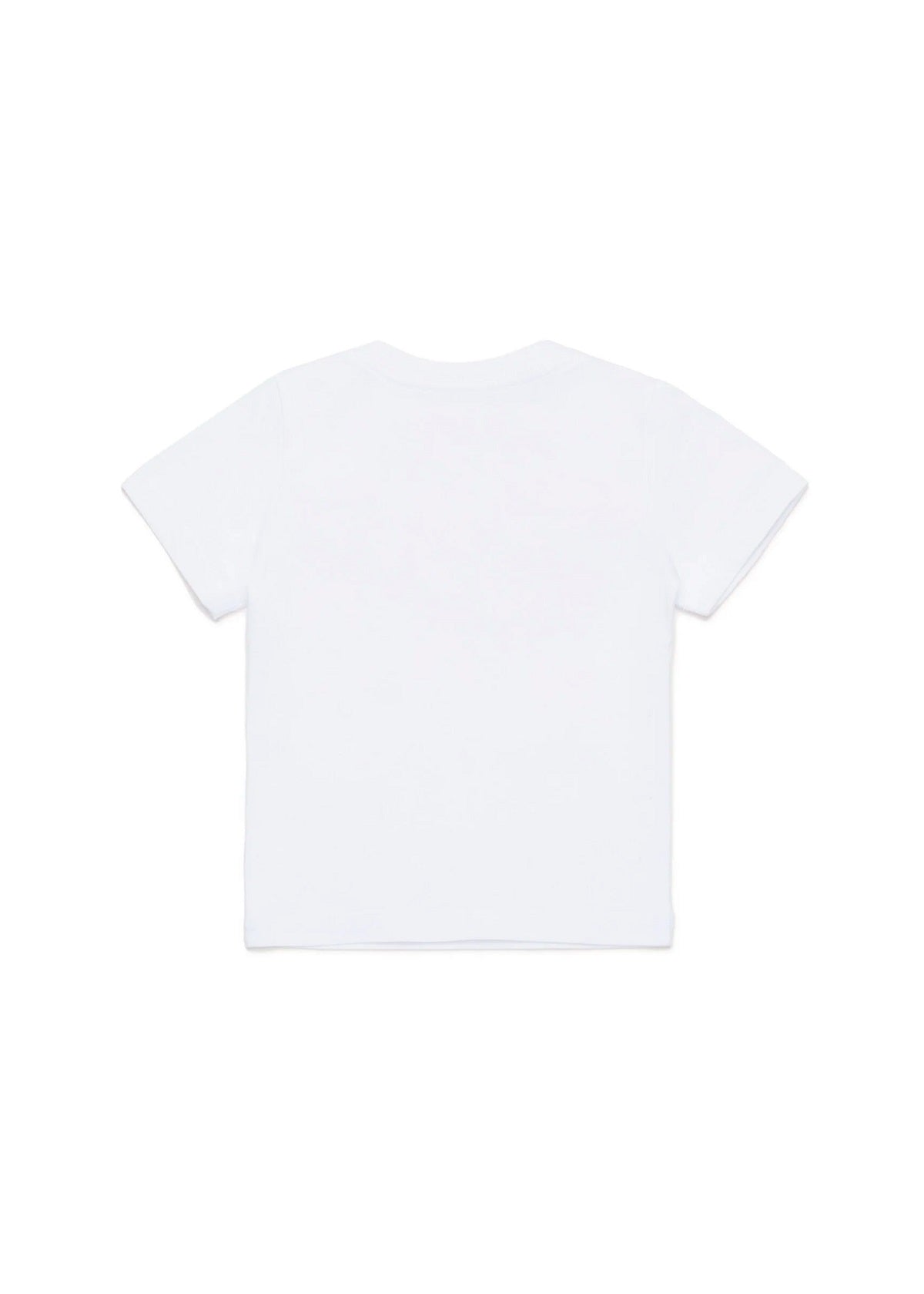 Dsquared2 Kids T-Shirt Bianca con Logo Multicolor Effetto Wave per Neonati
